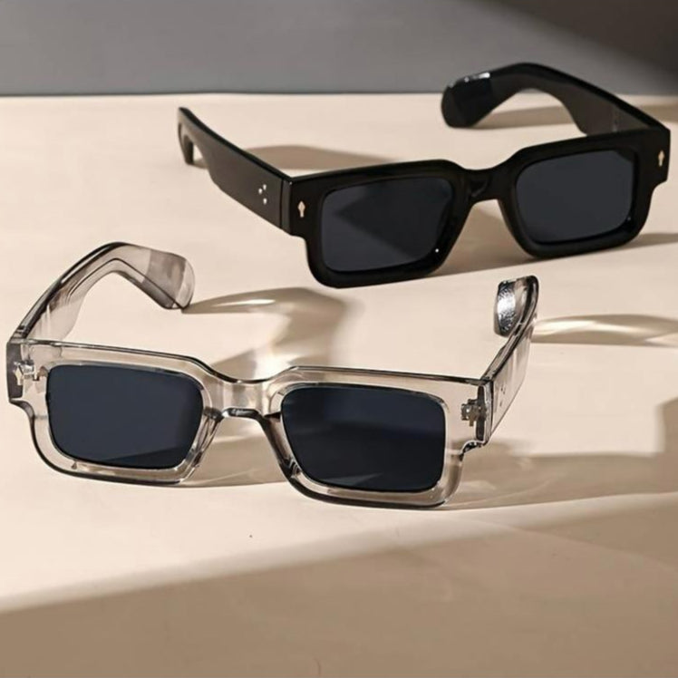 Black & Transparent Frames UV400 Protection Y2K Trendy Style for Summer Beach Travel & Streetwear