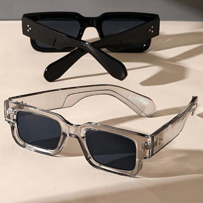 Black & Transparent Frames UV400 Protection Y2K Trendy Style for Summer Beach Travel & Streetwear
