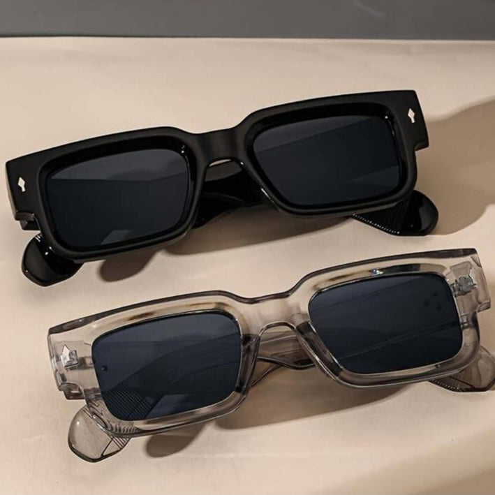 Black & Transparent Frames UV400 Protection Y2K Trendy Style for Summer Beach Travel & Streetwear