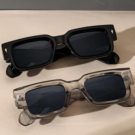 Black & Transparent Frames UV400 Protection Y2K Trendy Style for Summer Beach Travel & Streetwear